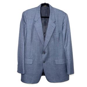 Christian Dior Paris Hart Schaffner & Marx Custom Blazer Suit Jacket Blue/Brown